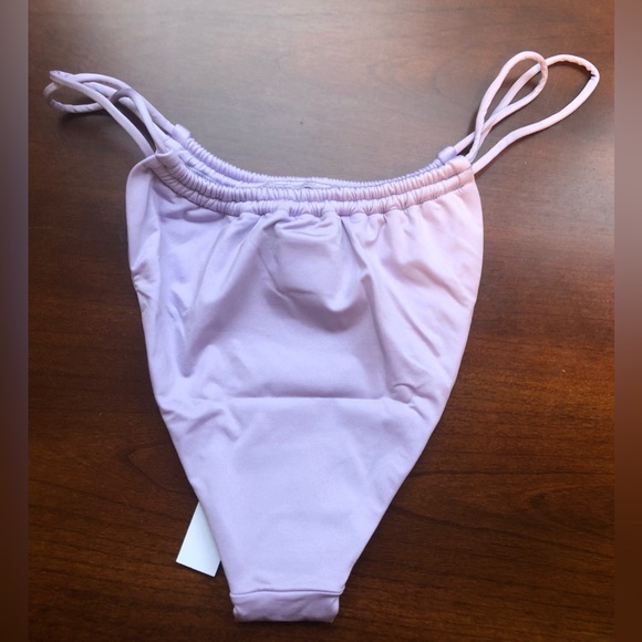 NWT Monica Hansen Double Strap Money Maker 2 Bikini Bottom in Purple Lavender - Picture 2 of 5